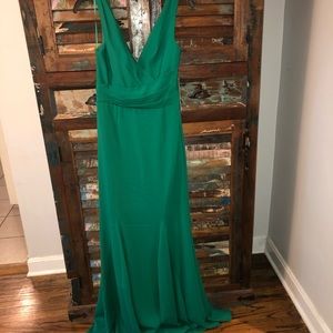 NWT Carmen Marc Valvo Infusion Green Gown Dress